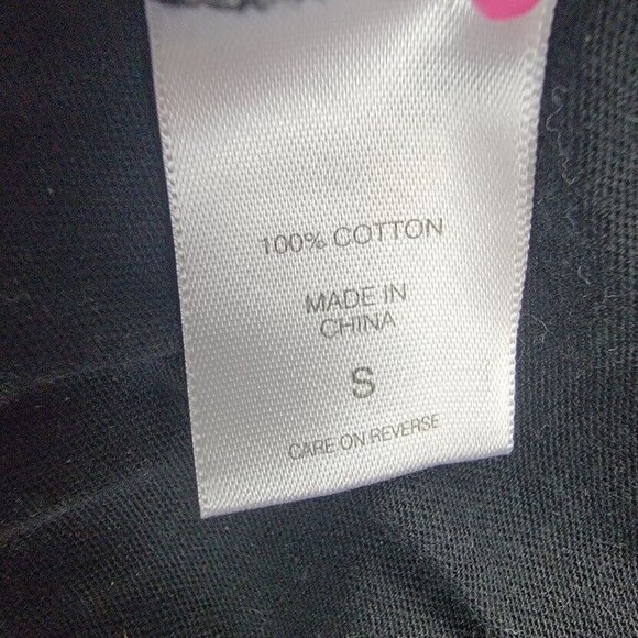 NY & Co Womens T-shirt Tee Top Small Feeling Fierce Black Rhinestones Graphic - Picture 4 of 8